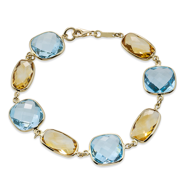 Kate spade blue topaz bracelet outlet size M/18k gold